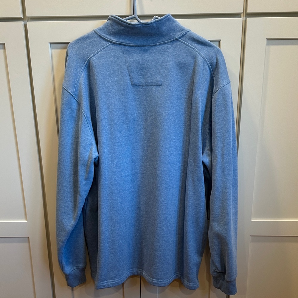 Men's Blue Quarter-Zip Sweatshirt - Picture 6 of 6